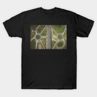 Junction on highway top down aerial view T-Shirt